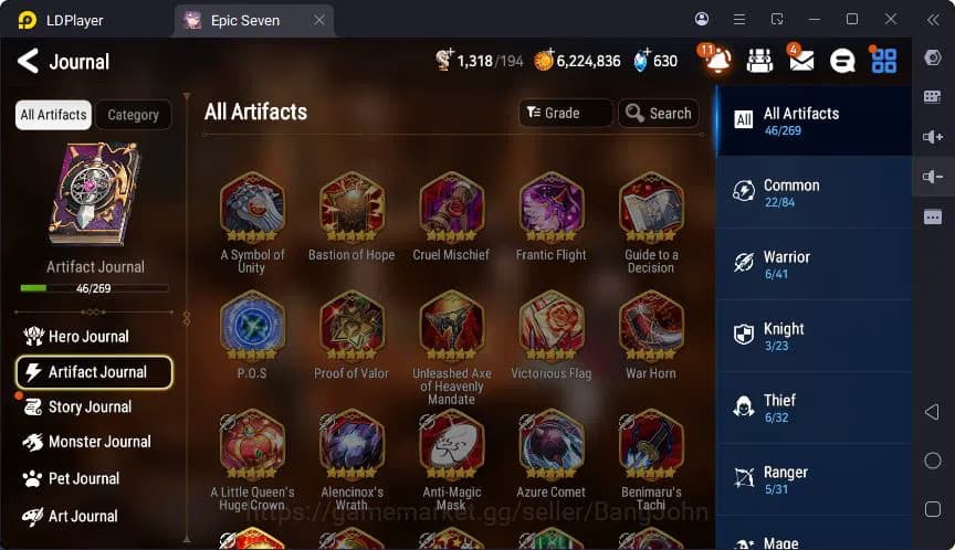 Epic Seven Accounts Global | Monarch Iseria | Fenne | Saria | Tieria | image 17