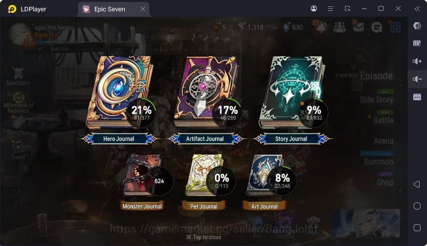 Epic Seven Accounts Global | Monarch Iseria | Fenne | Saria | Tieria | image 19