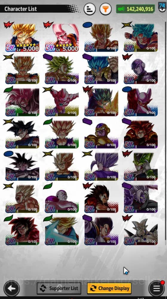 Dragon Ball Legends Accounts 142,2M Total Power|LV 148| 2UL+7LL|SS Goku(Red),Ul image 3