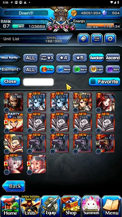 Grand Summoners Accounts GLOBAL | Ascend 14 | Houka TW, Mako TW, Fen,Summer image 5