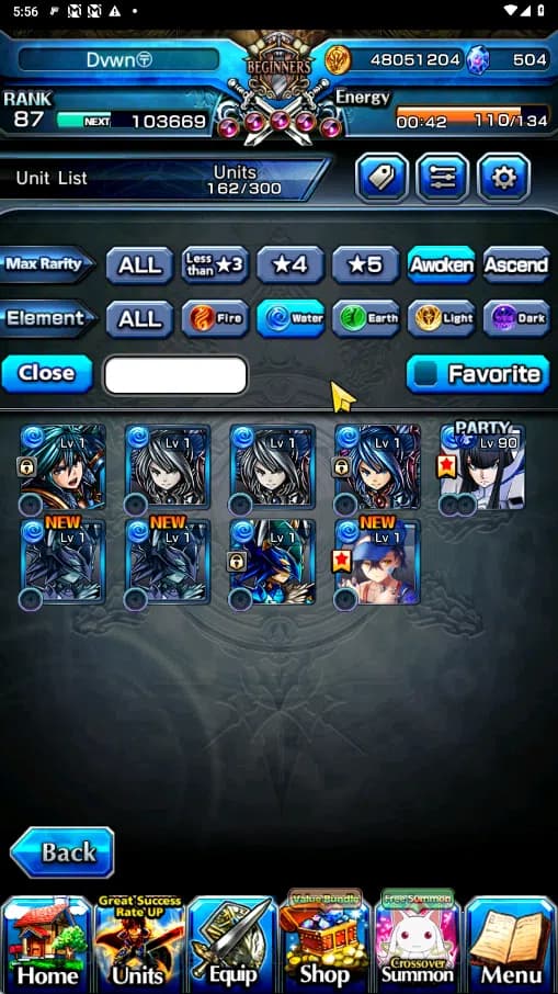 Grand Summoners Accounts GLOBAL | Ascend 14 | Houka TW, Mako TW, Fen,Summer image 6