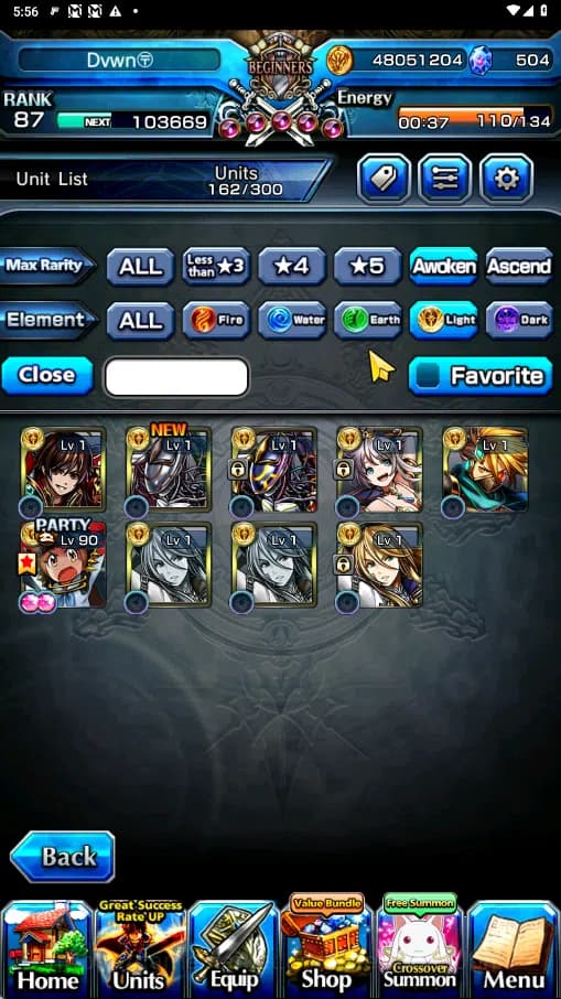 Grand Summoners Accounts GLOBAL | Ascend 14 | Houka TW, Mako TW, Fen,Summer image 8