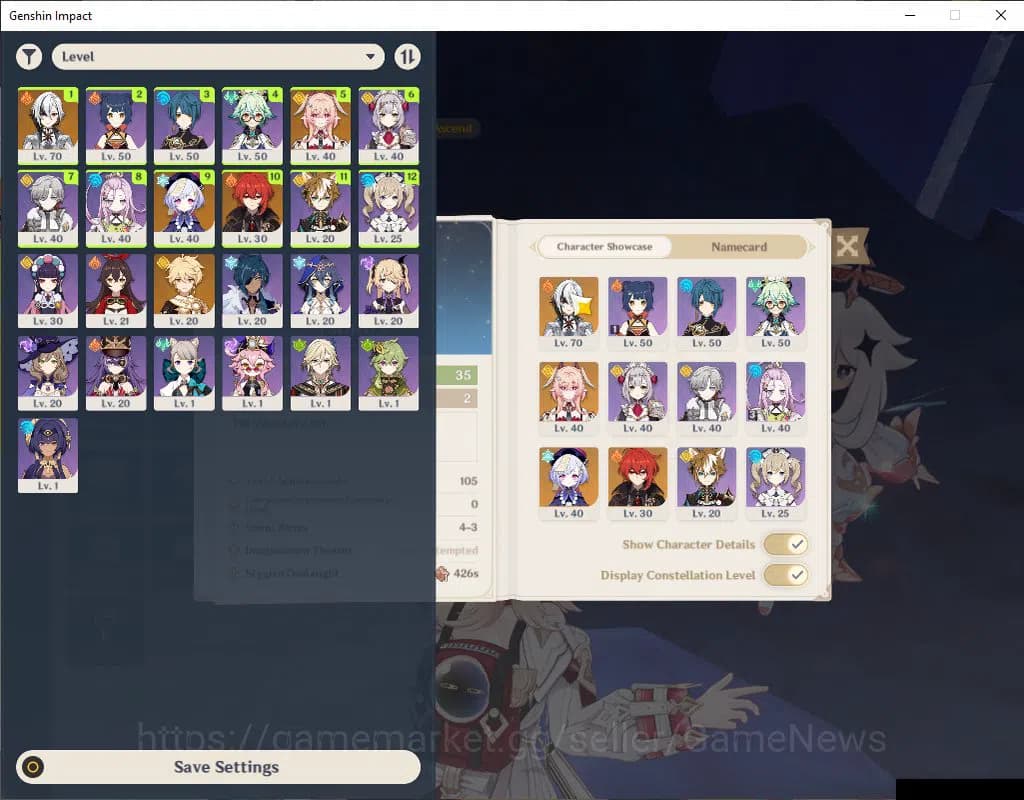 Genshin Impact Accounts ASIA|AR 35|2 Limited+20(4Character)|Arlecchino,Lin image 1