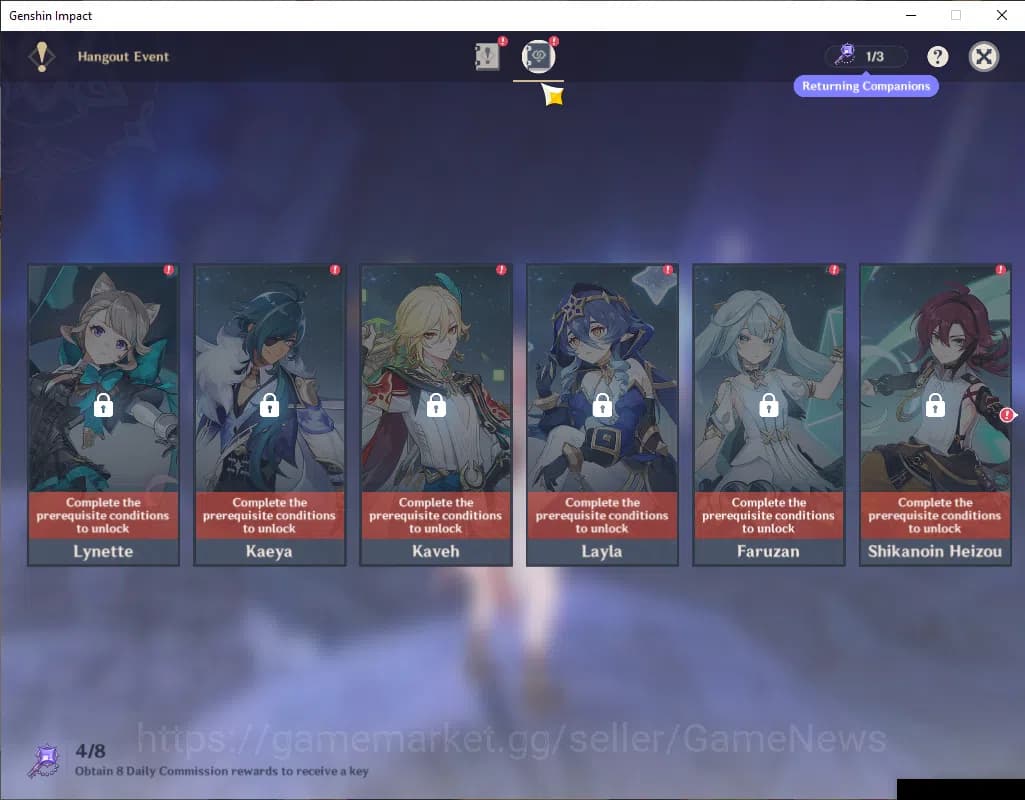 Genshin Impact Accounts ASIA|AR 35|2 Limited+20(4Character)|Arlecchino,Lin image 4