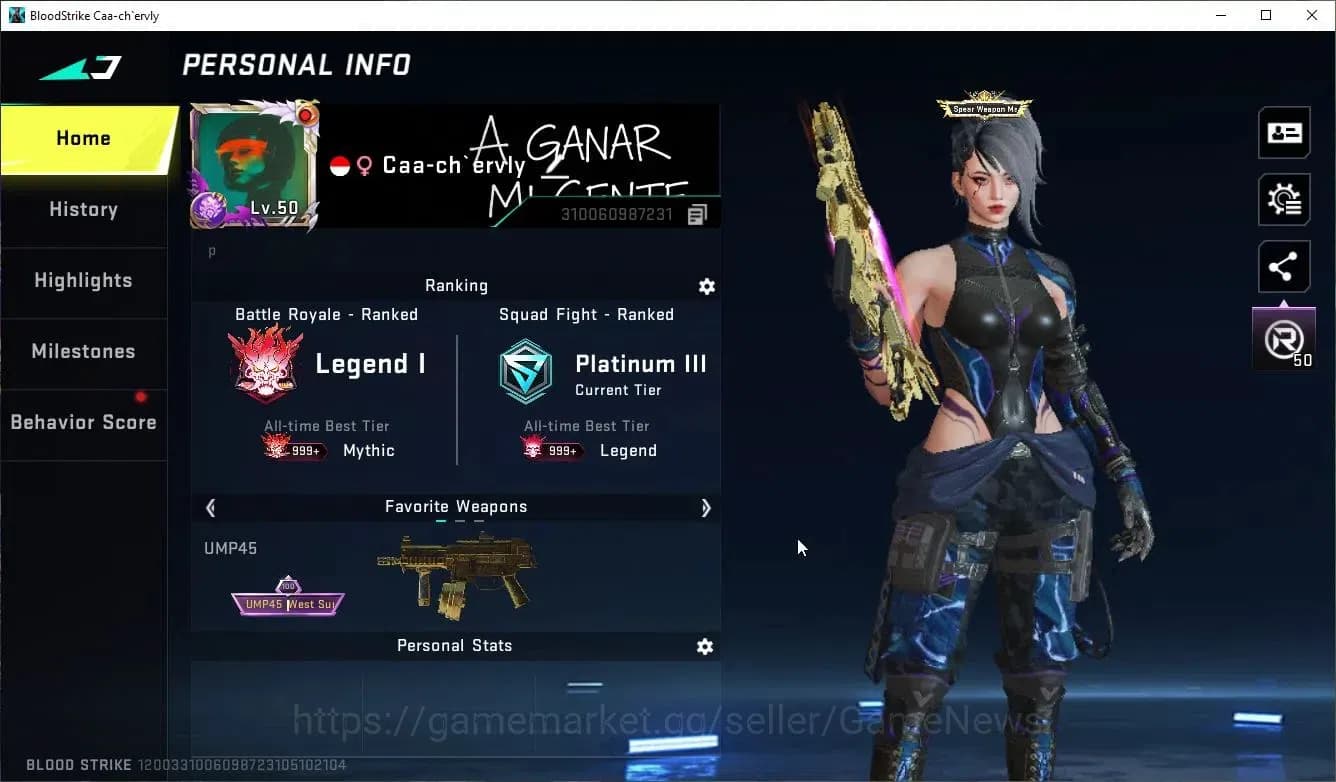 Blood Strike Accounts ASIA|Collab 7DS Karl98,QBZ95,EVA-SCAR+23 ULTRA[Kat image 2