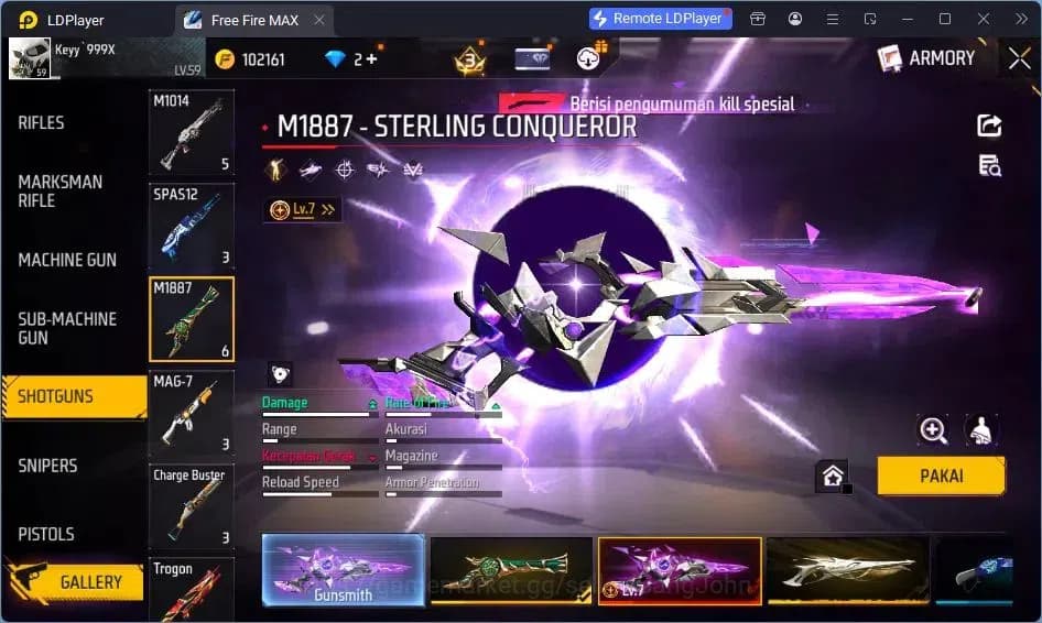 Free Fire Accounts Indonesia | Vault 183| SG Trompet| SG Streling| Ka image 5