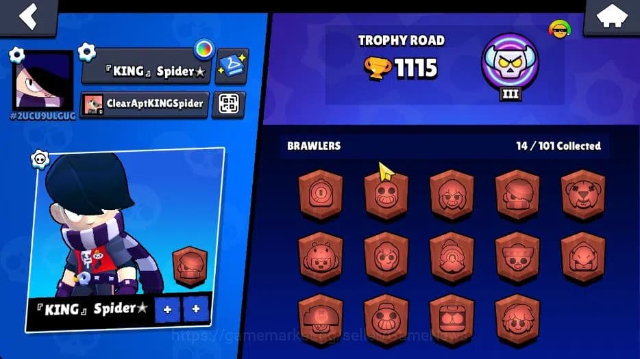 Brawl Stars Accounts 1115 Trophy|5K Bling 50 Gem|14 Brawlers 3 Max Lvl image 2