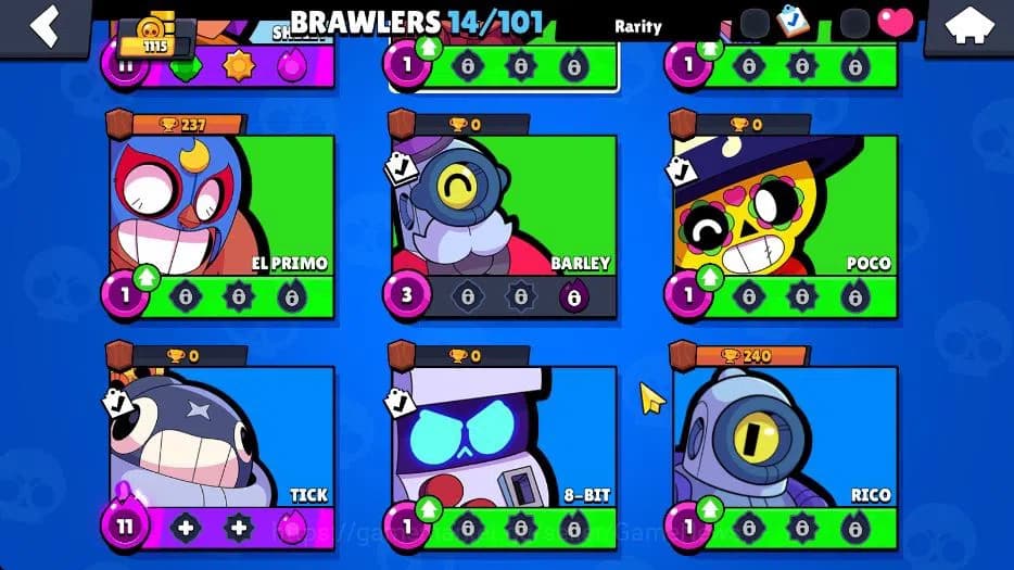 Brawl Stars Accounts 1115 Trophy|5K Bling 50 Gem|14 Brawlers 3 Max Lvl image 7