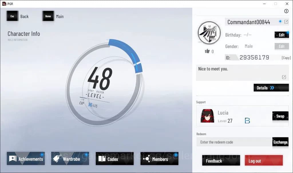 Punishing: Gray Raven Accounts EUROPE|Lv 48 | [S Nirvantia,S Crepuscule,S LuciaCW image 1