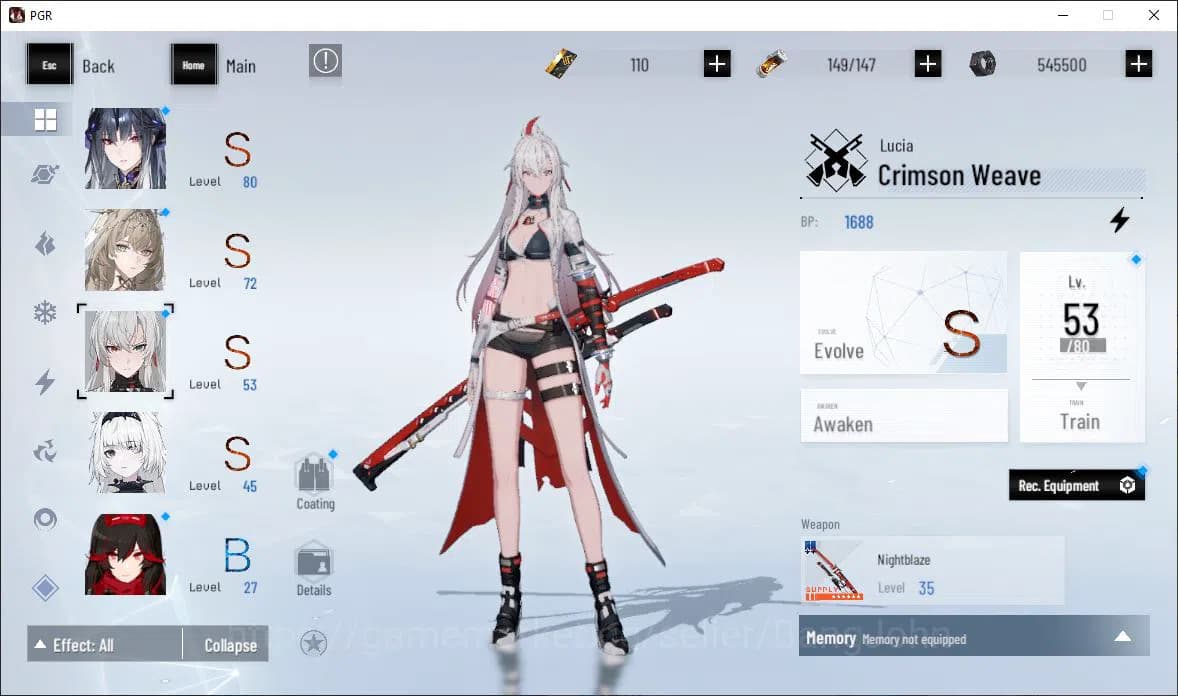 Punishing: Gray Raven Accounts EUROPE|Lv 48 | [S Nirvantia,S Crepuscule,S LuciaCW image 10