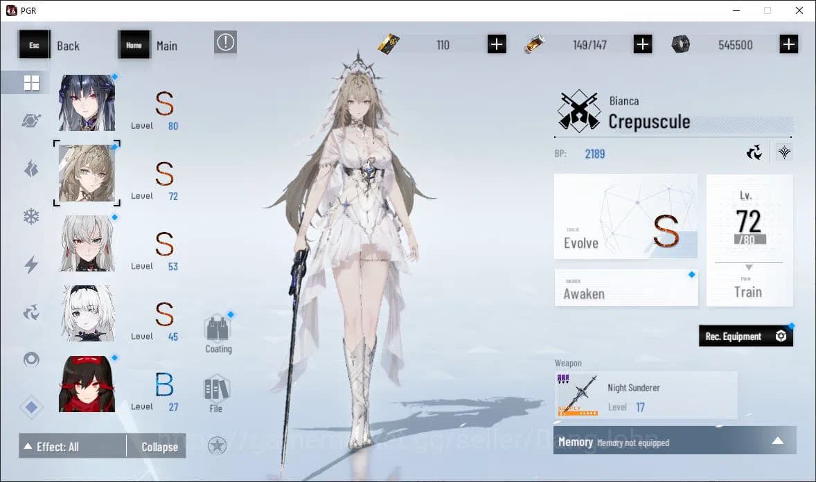 Punishing: Gray Raven Accounts EUROPE|Lv 48 | [S Nirvantia,S Crepuscule,S LuciaCW image 11