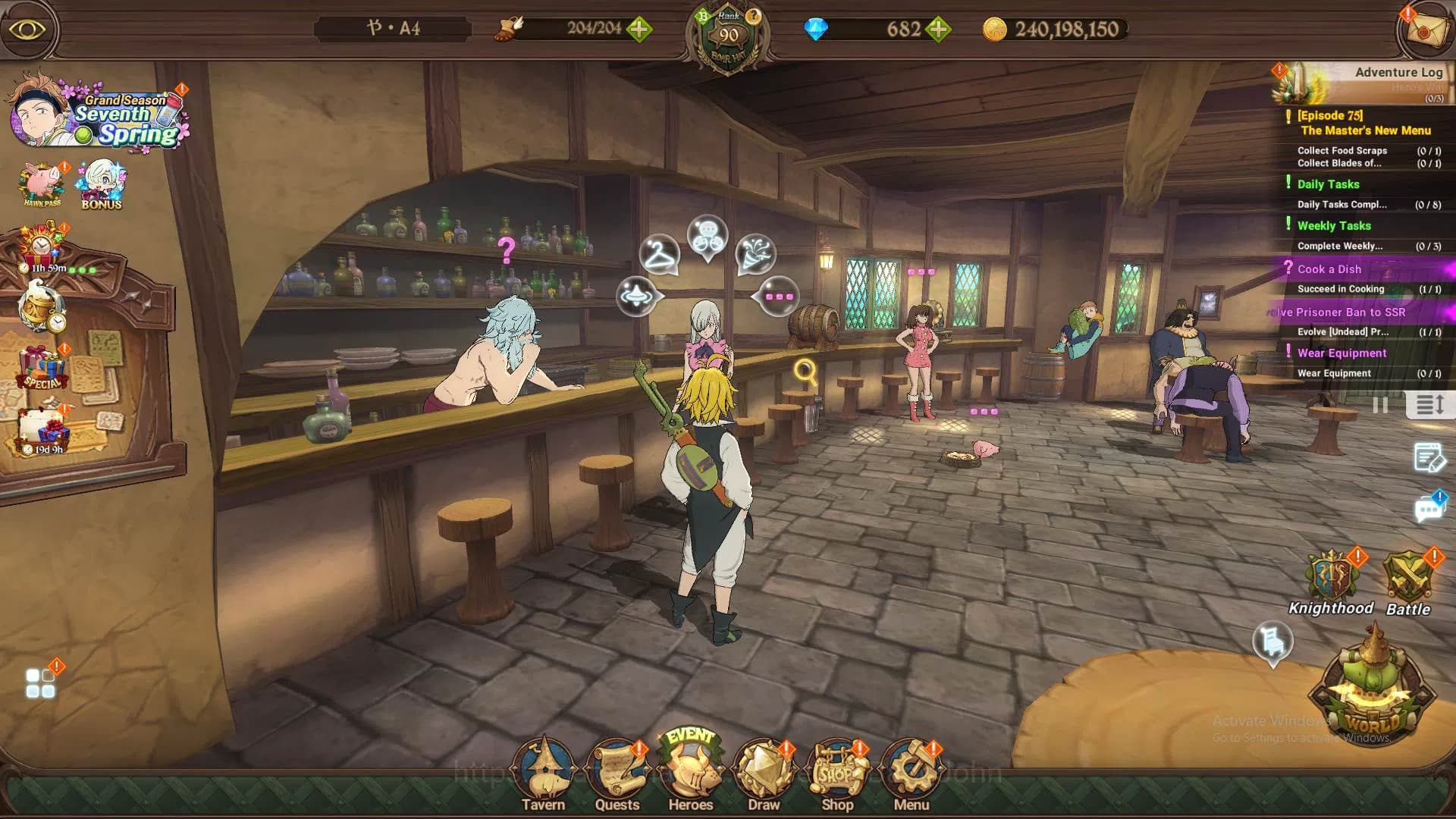The Seven Deadly Sins: Grand Cross Accounts ASIA|793k CC|DM 682|1LR ELizabeth|UR Sabunak, Demo image 1