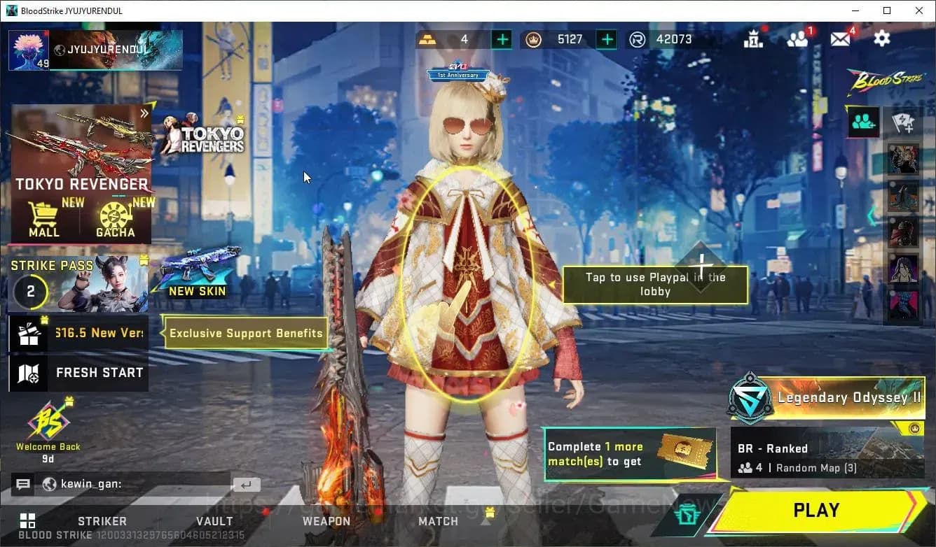 Blood Strike Accounts Asia|ETERNAL Lv2 M82-PumpkinKnight+MELEE SCYTHE Lu image 1