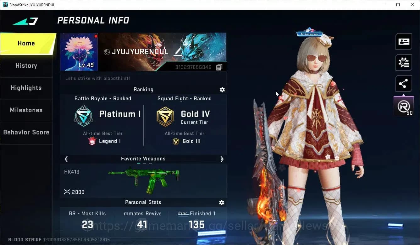 Blood Strike Accounts Asia|ETERNAL Lv2 M82-PumpkinKnight+MELEE SCYTHE Lu image 2