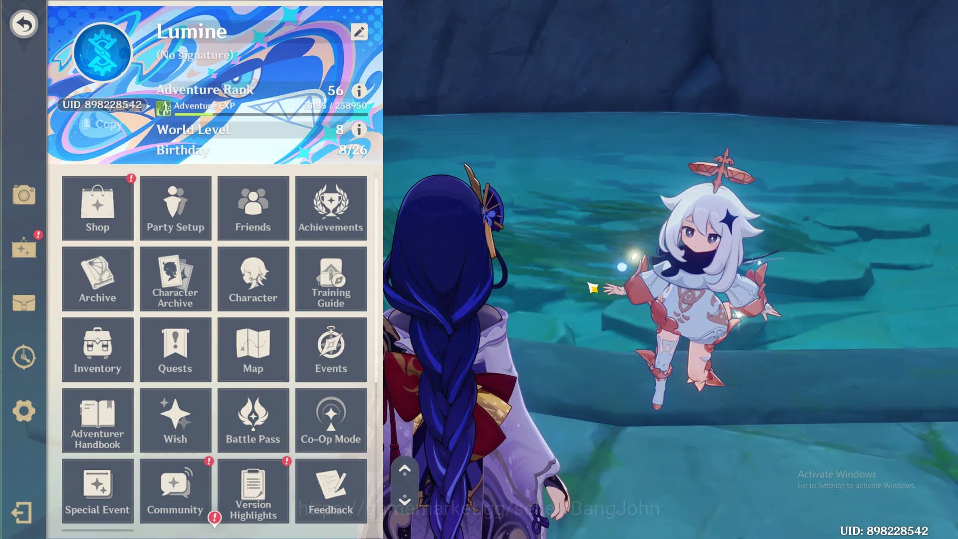 Genshin Impact Accounts ASIA | AR 56 | 5 Limit | Clorinde, Zhong li, Raide image 1