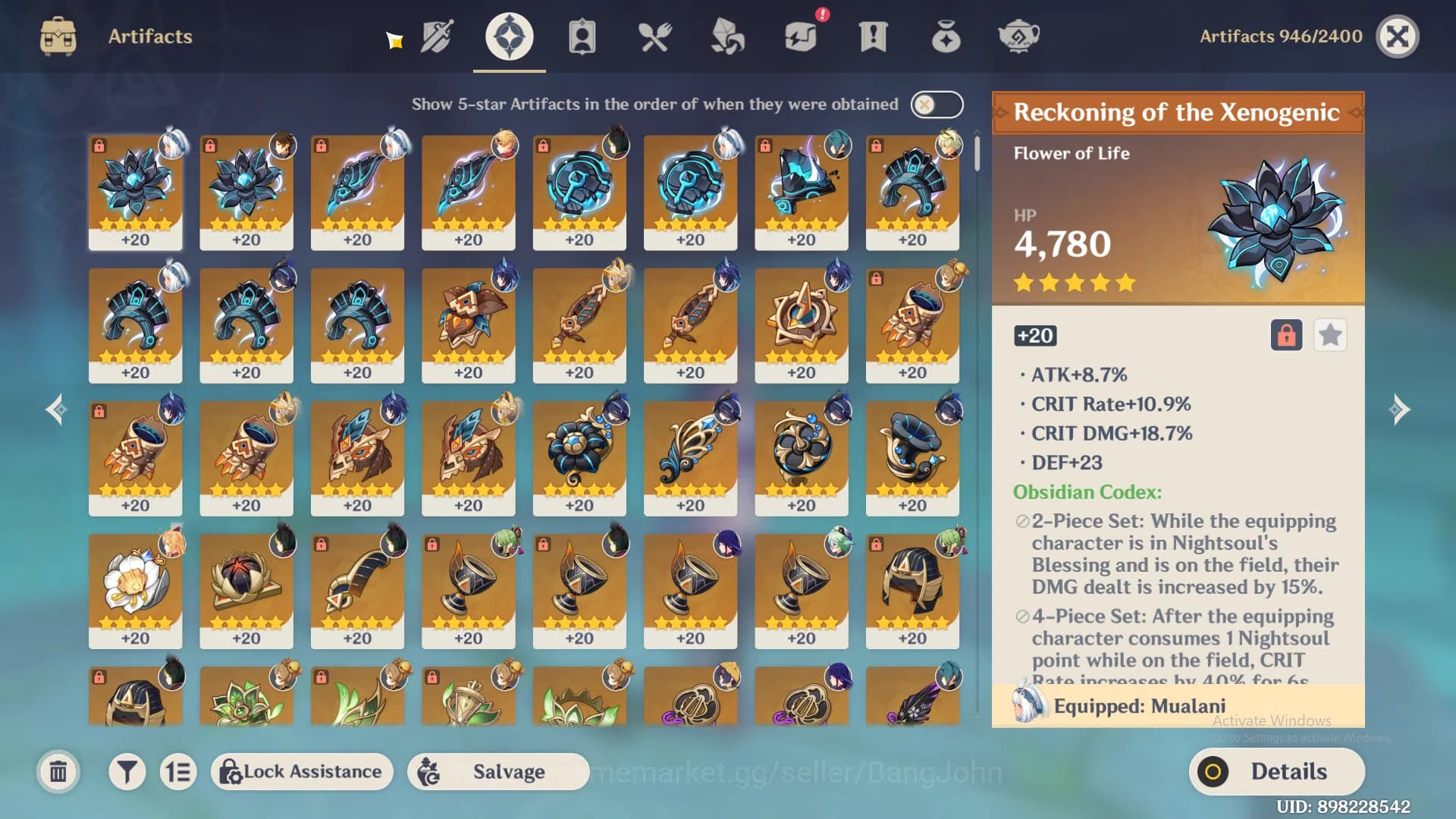 Genshin Impact Accounts ASIA | AR 56 | 5 Limit | Clorinde, Zhong li, Raide image 5