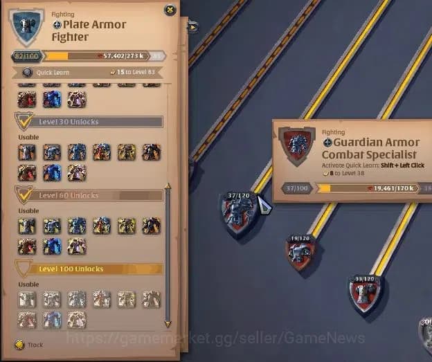 Albion Online Accounts ASIA|285M Total Fame|5 WP Lv 100 [4 Nature Stf Tre image 13