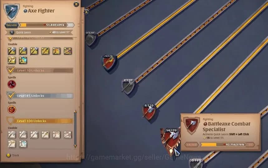 Albion Online Accounts ASIA|285M Total Fame|5 WP Lv 100 [4 Nature Stf Tre image 5