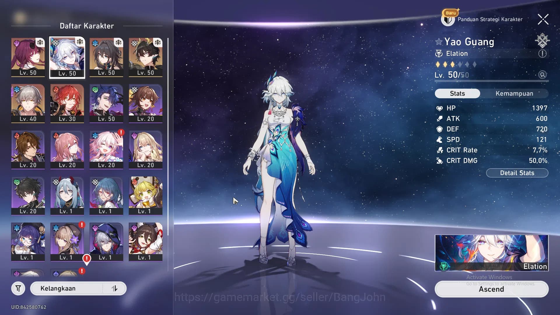 Honkai Star Rail Accounts ASIA|TL 37|4 limit|Yao Guang,Kafka,DanHeng PT,Ruan image 8