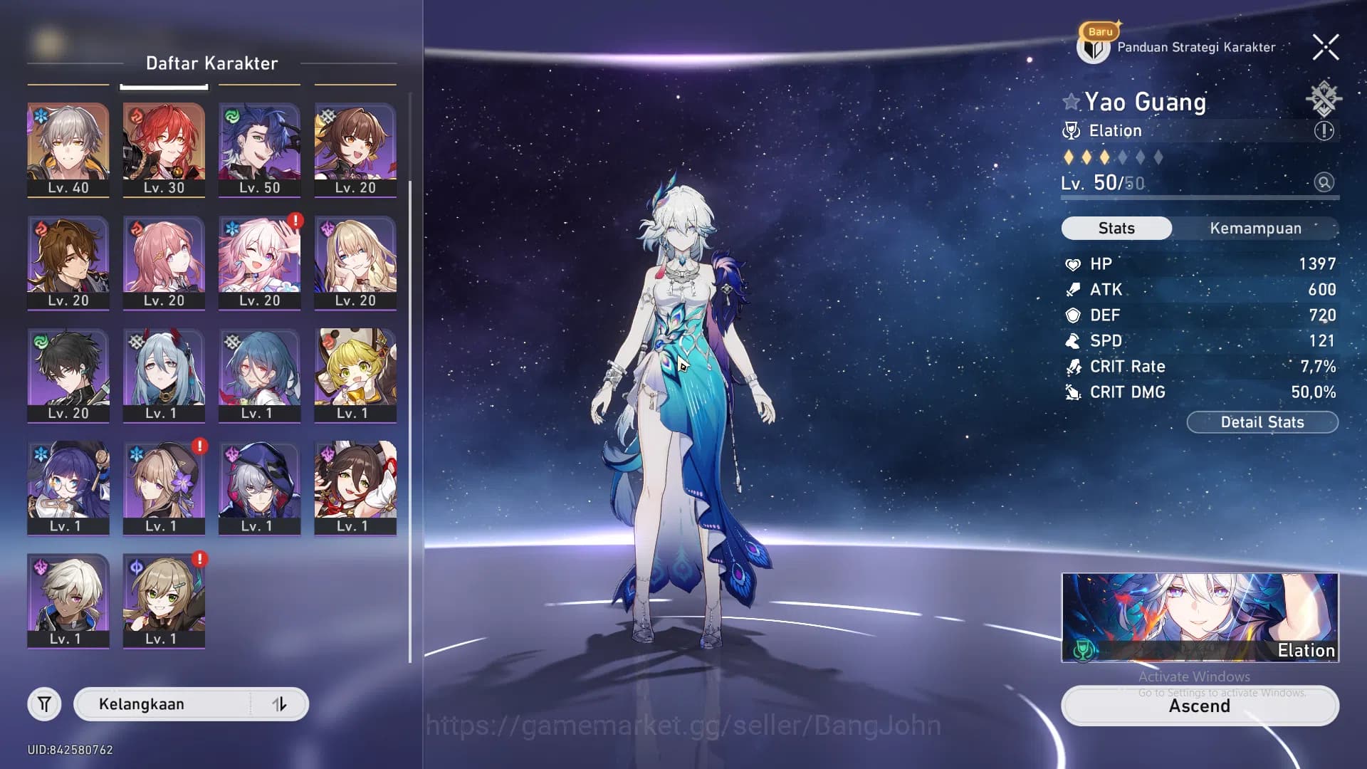 Honkai Star Rail Accounts ASIA|TL 37|4 limit|Yao Guang,Kafka,DanHeng PT,Ruan image 9