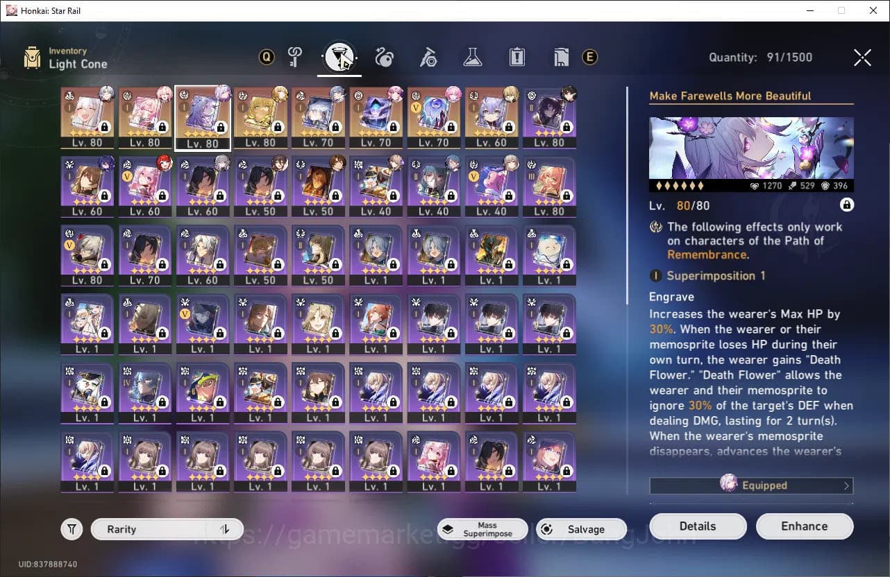 Honkai Star Rail Accounts ASIA TL67 14 Limit Castorice Prime Team + Sign | P image 10