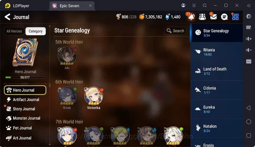 Epic Seven Accounts Global Unverif|6ML(Zio,Cecilia,Landy,Tieria,Veroni image 7