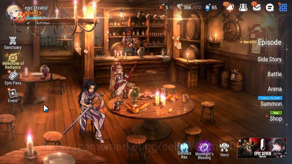 Epic Seven Accounts GLOBAL UNVERIF|New Era|3 ML(Salome,Clilias, ATywin image 1