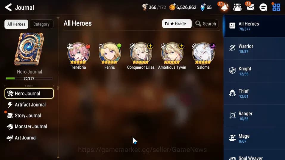Epic Seven Accounts GLOBAL UNVERIF|New Era|3 ML(Salome,Clilias, ATywin image 19