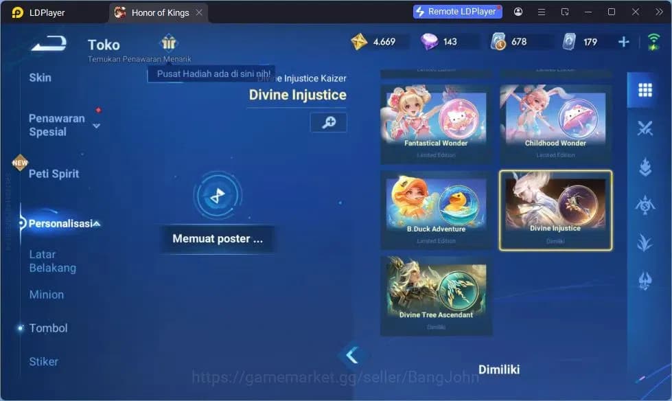 Honor of Kings Accounts GLOBAL|104HR|72SK|Legend Yao+LadySun+LiXin|Sanxing image 7