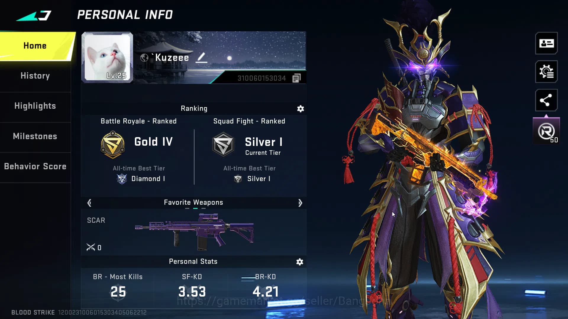 Blood Strike Accounts ASIA |ETERNAL=ZERO|ULTRA=KATYA,ORIGIN-12,MCX|MORE image 1