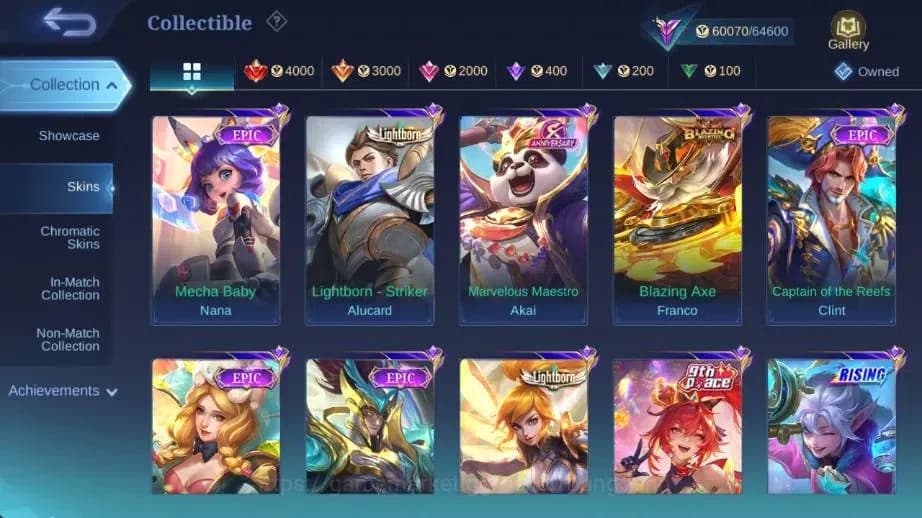 Mobile Legends: Bang Bang Accounts Global Hero 132 Skin 251|PRIME GR|LBox Irithel|ANN image 10