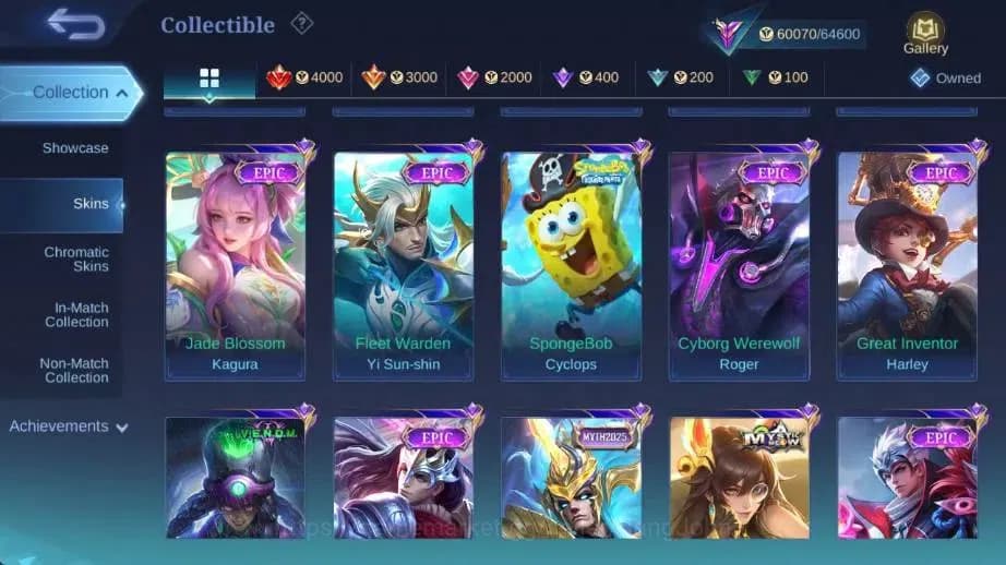 Mobile Legends: Bang Bang Accounts Global Hero 132 Skin 251|PRIME GR|LBox Irithel|ANN image 11