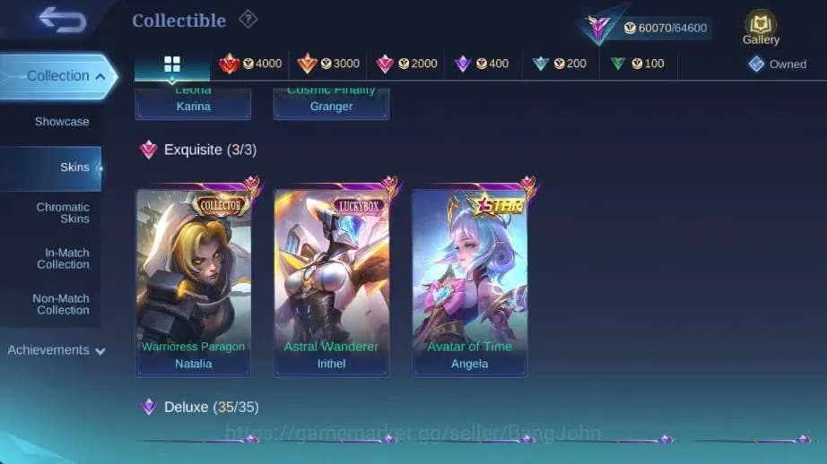 Mobile Legends: Bang Bang Accounts Global Hero 132 Skin 251|PRIME GR|LBox Irithel|ANN image 9