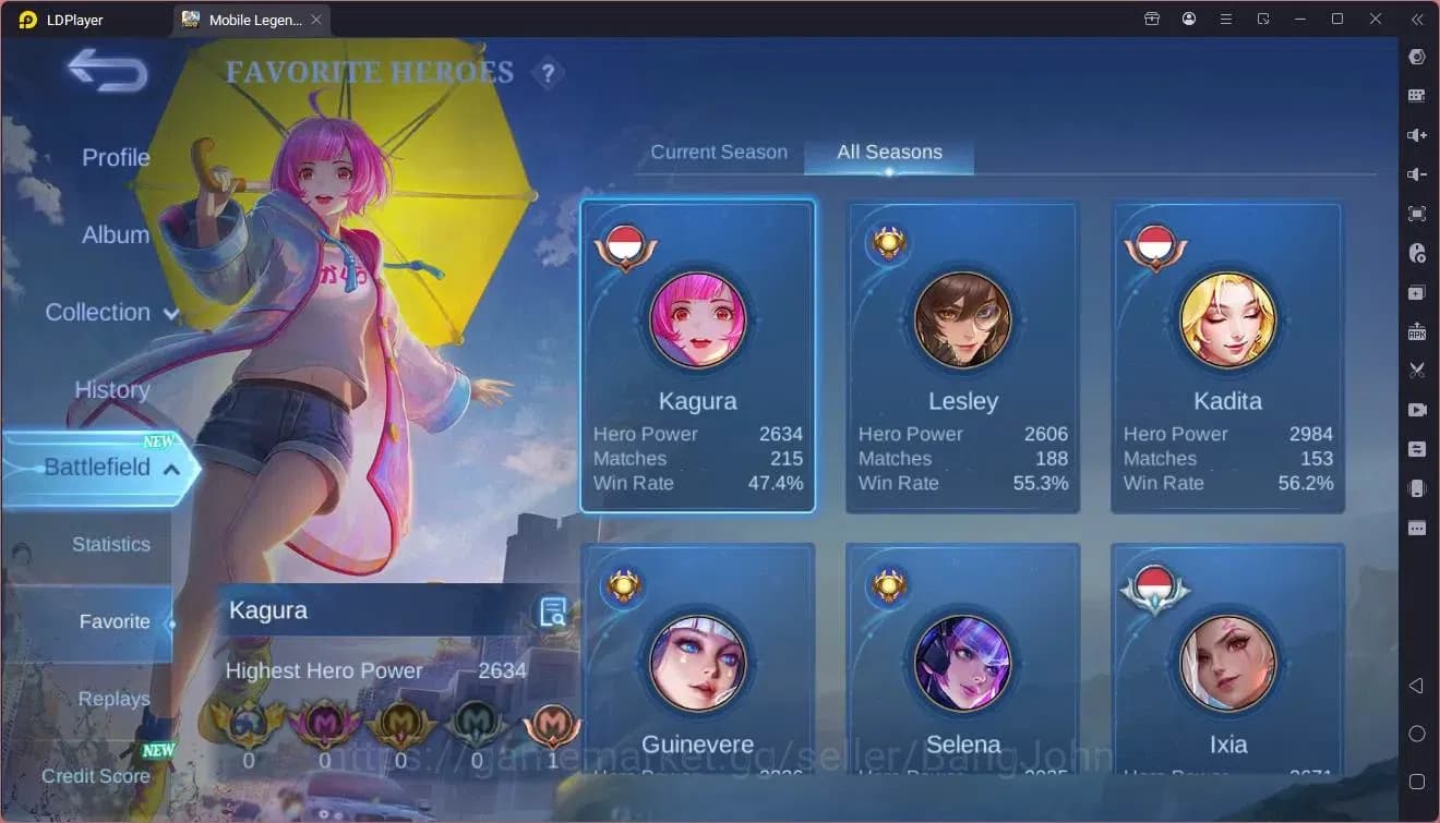 Mobile Legends: Bang Bang Accounts Global|Hero 79|Skin 149|Renowned|MetroZero Ixia|KO image 19