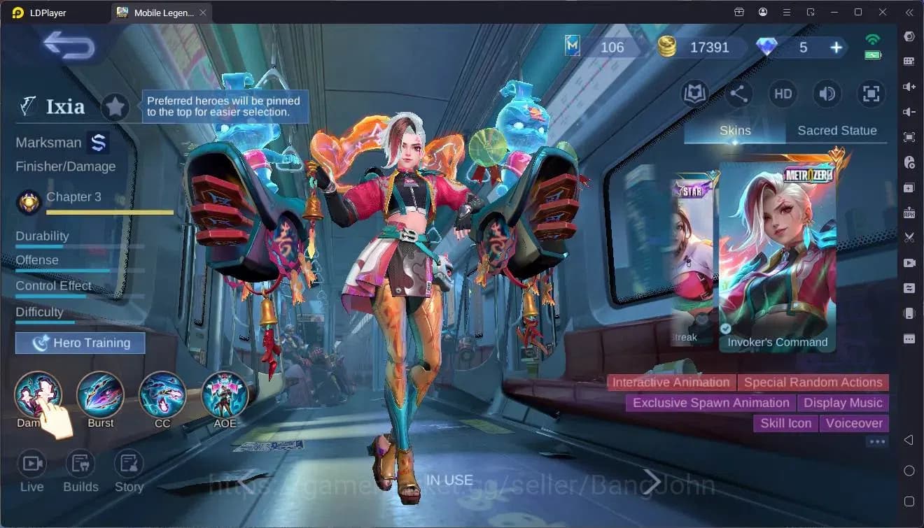 Mobile Legends: Bang Bang Accounts Global|Hero 79|Skin 149|Renowned|MetroZero Ixia|KO image 8