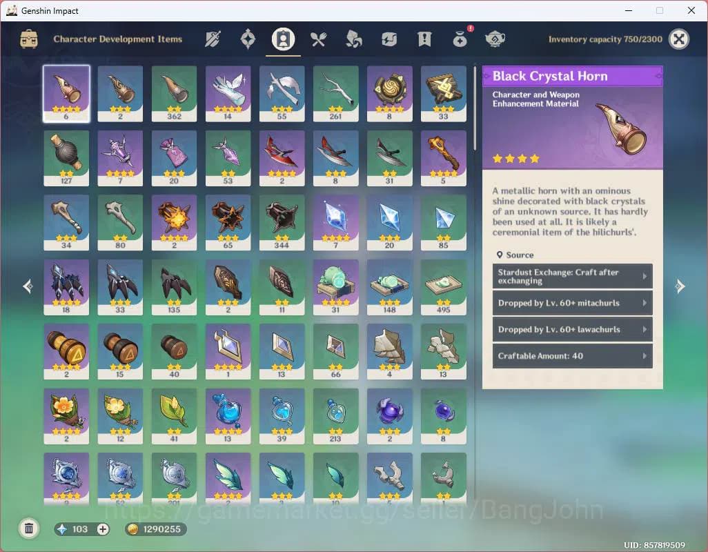 Genshin Impact Accounts ASIA|AR 57|10 limit+2sign|Zibai,Linnea,Xilonen+sig image 12