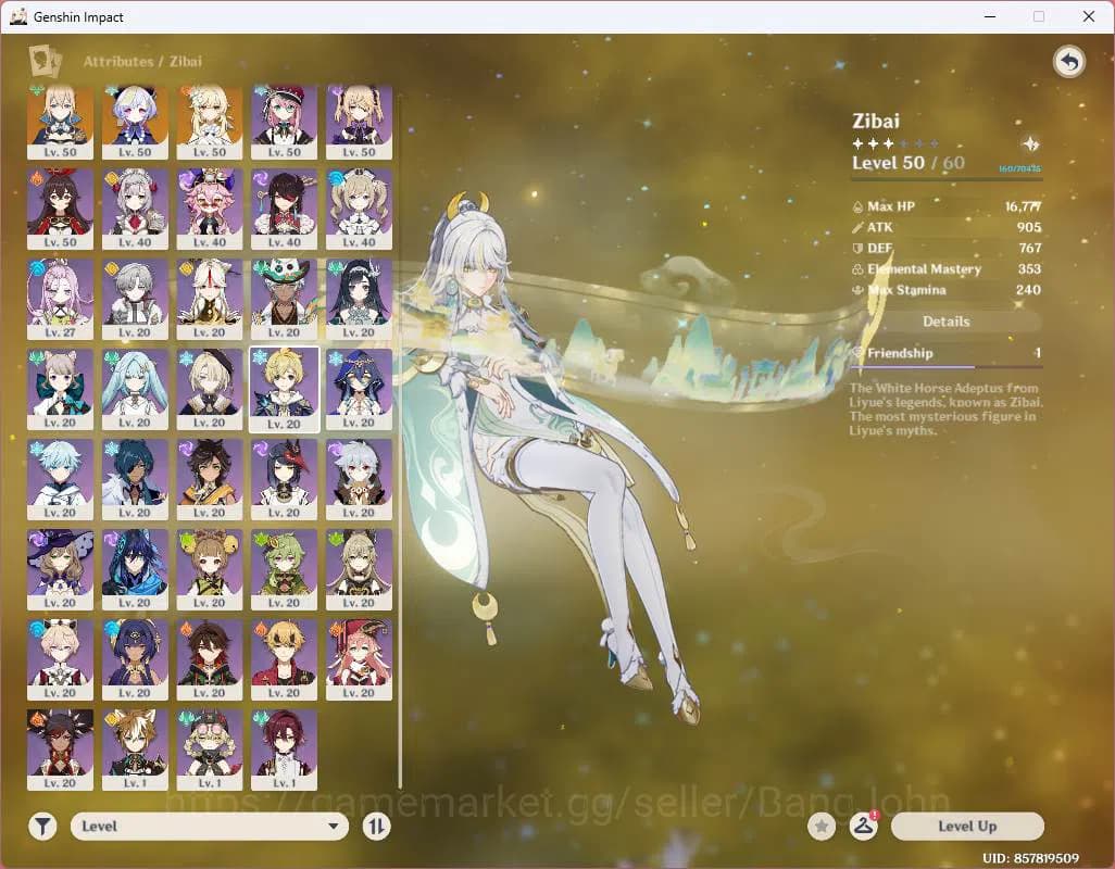 Genshin Impact Accounts ASIA|AR 57|10 limit+2sign|Zibai,Linnea,Xilonen+sig image 8
