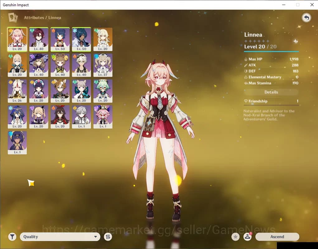 Genshin Impact Accounts ASIA|Starter|AR 33|1 Limited+18(*4Character)|Linne image 12