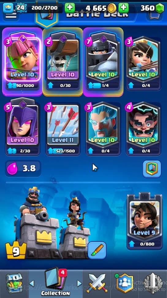 Clash Royale Accounts Lv 24|Trophy 4343|KTL 9|Limited Skin|Card 81|1 Her image 4