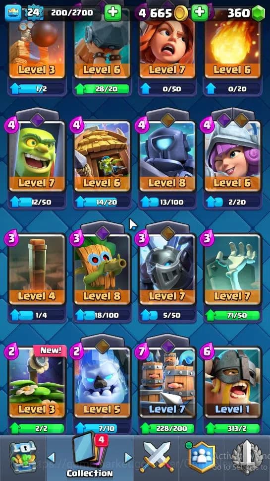Clash Royale Accounts Lv 24|Trophy 4343|KTL 9|Limited Skin|Card 81|1 Her image 8