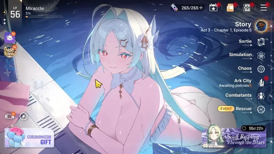 Chaos Zero Nightmare Accounts ASIA Lv56|WellBuild|12 SSR[(HeidemarieM6,Diana,Ver image 1