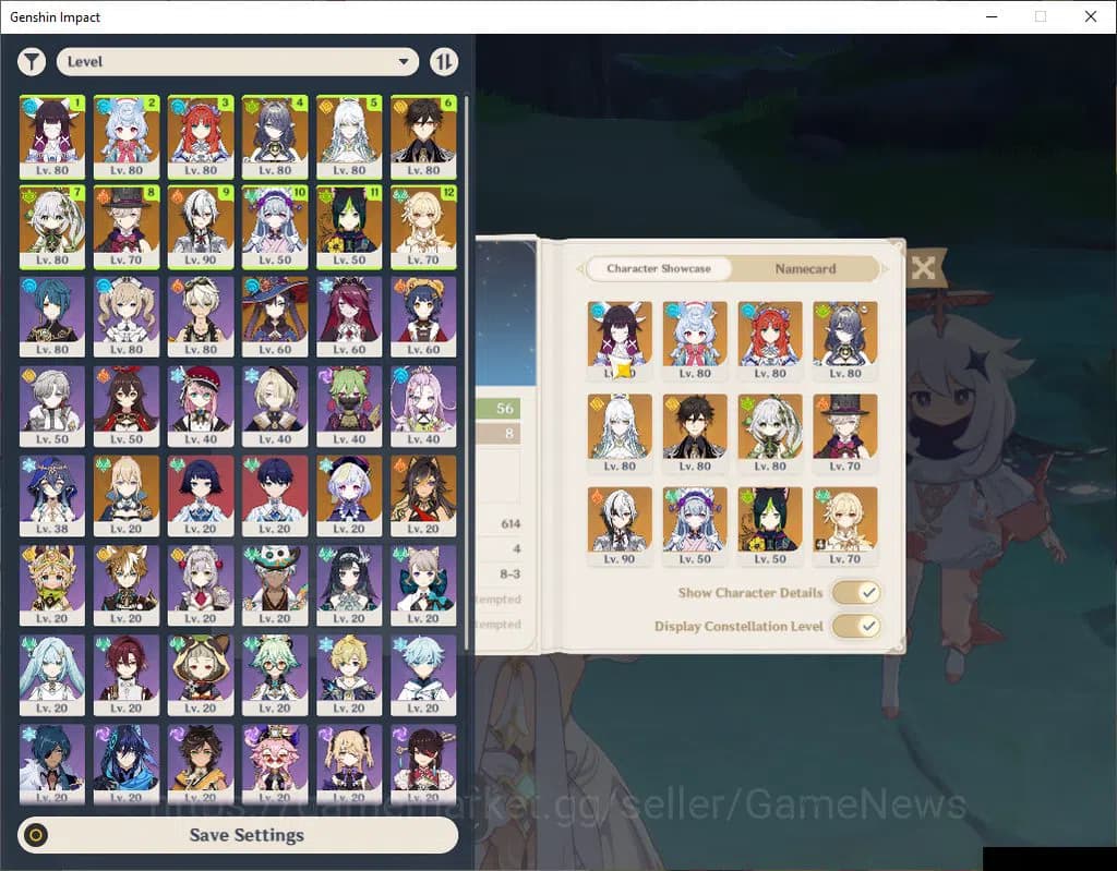Genshin Impact Accounts ASIA|AR 56|9 Limited+3(*5Wep)|Columbina+Sign,Zibai image 1