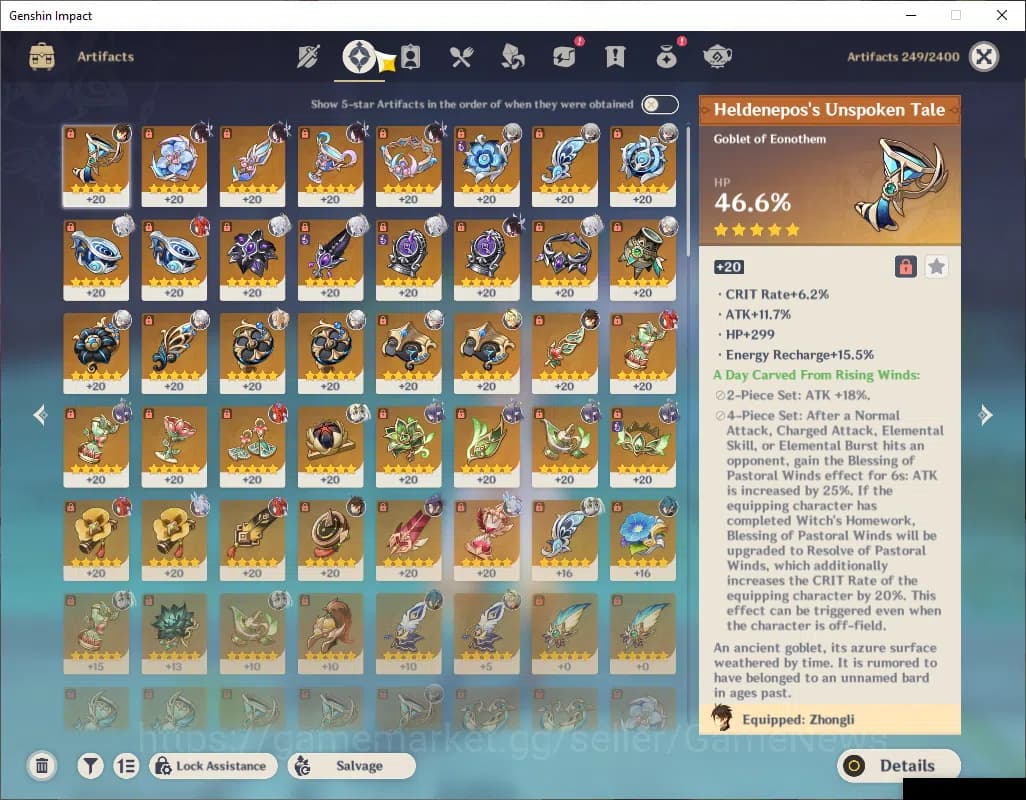 Genshin Impact Accounts ASIA|AR 56|9 Limited+3(*5Wep)|Columbina+Sign,Zibai image 11