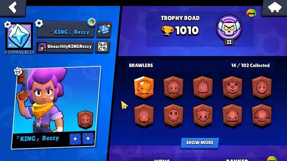 Brawl Stars Accounts 1010 Trophies, 14 Brawlers, 2 Max Lv. 49 Showdown image 2
