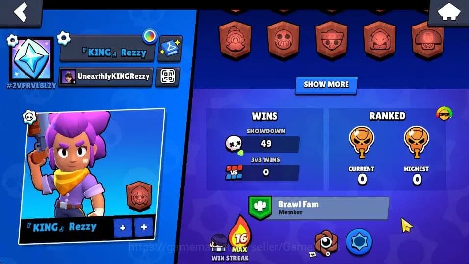 Brawl Stars Accounts 1010 Trophies, 14 Brawlers, 2 Max Lv. 49 Showdown image 3