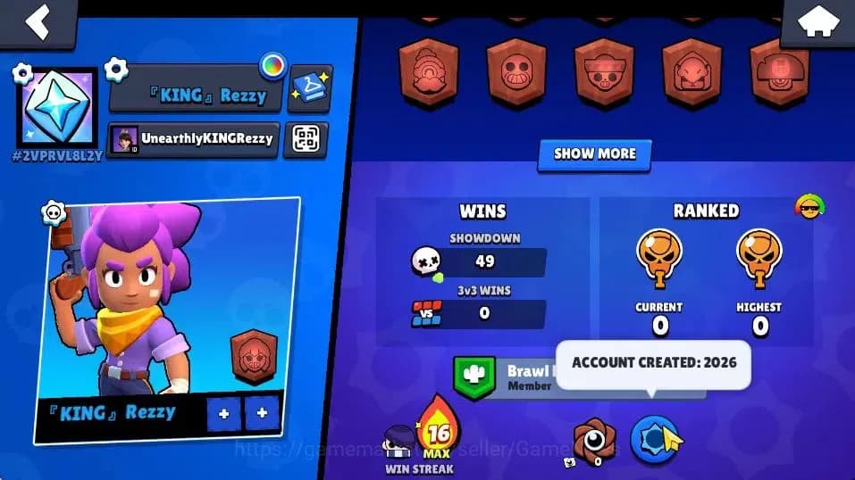 Brawl Stars Accounts 1010 Trophies, 14 Brawlers, 2 Max Lv. 49 Showdown image 4