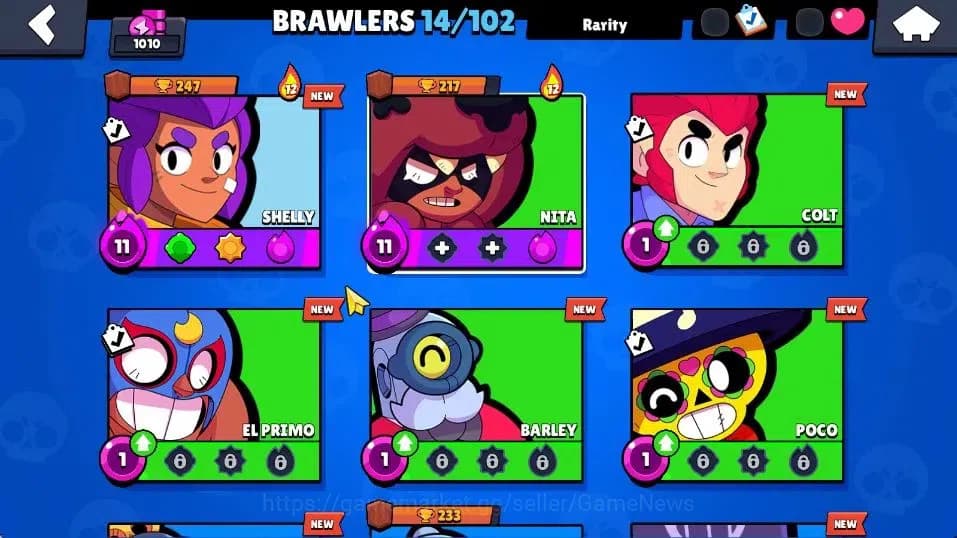 Brawl Stars Accounts 1010 Trophies, 14 Brawlers, 2 Max Lv. 49 Showdown image 8