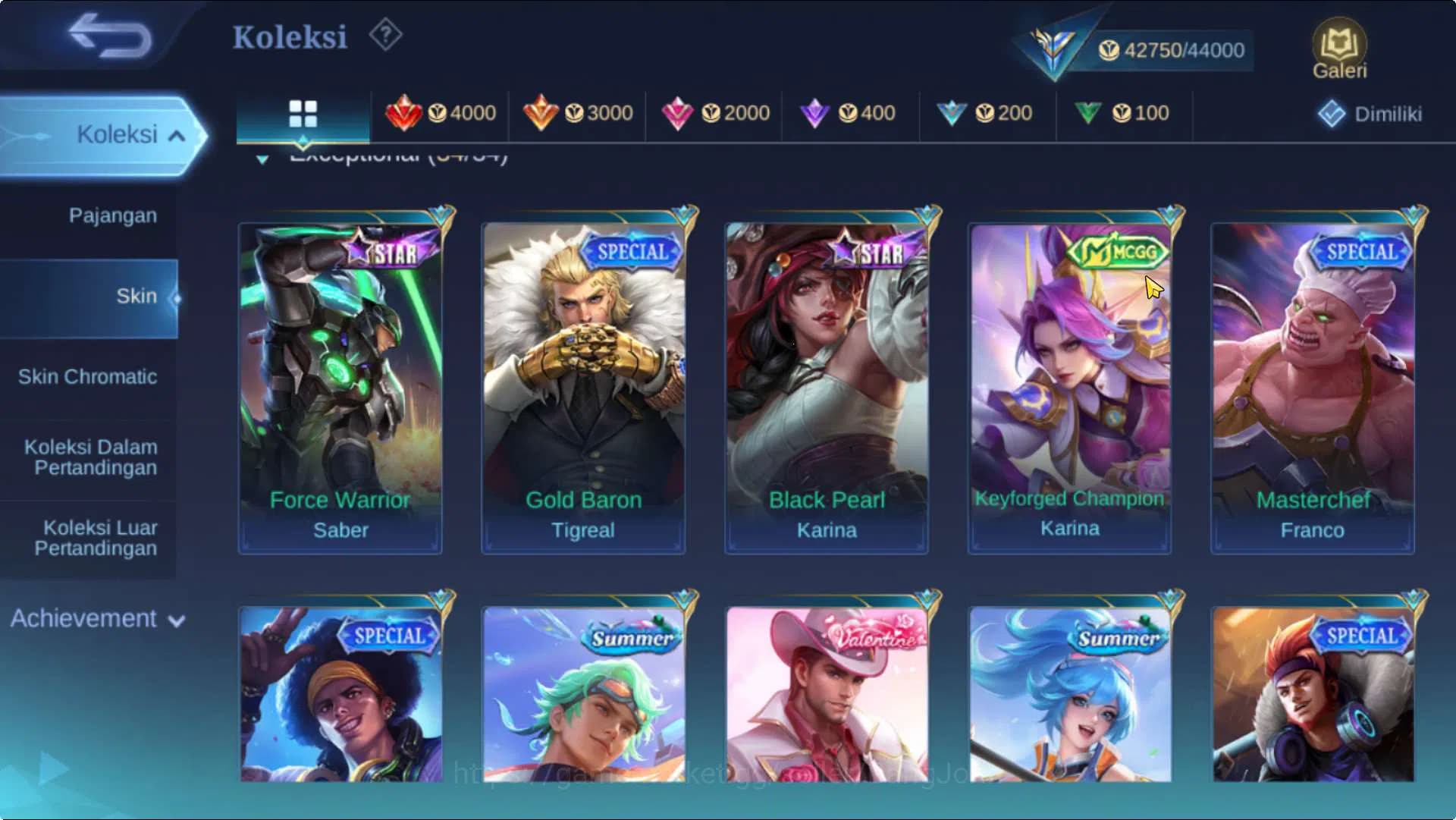 Mobile Legends: Bang Bang Accounts Hero 131 Skin 230 | EmblemMax | KOF Karina, CC Nat image 12