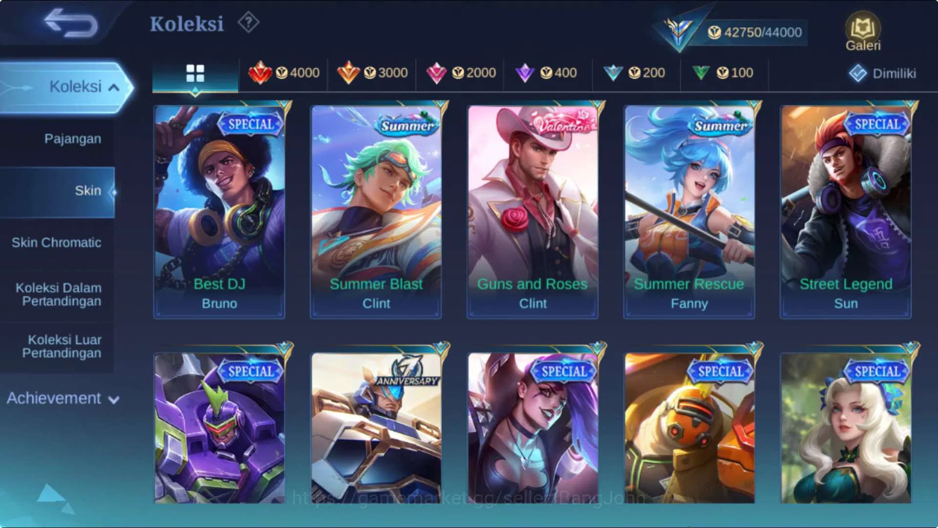Mobile Legends: Bang Bang Accounts Hero 131 Skin 230 | EmblemMax | KOF Karina, CC Nat image 14