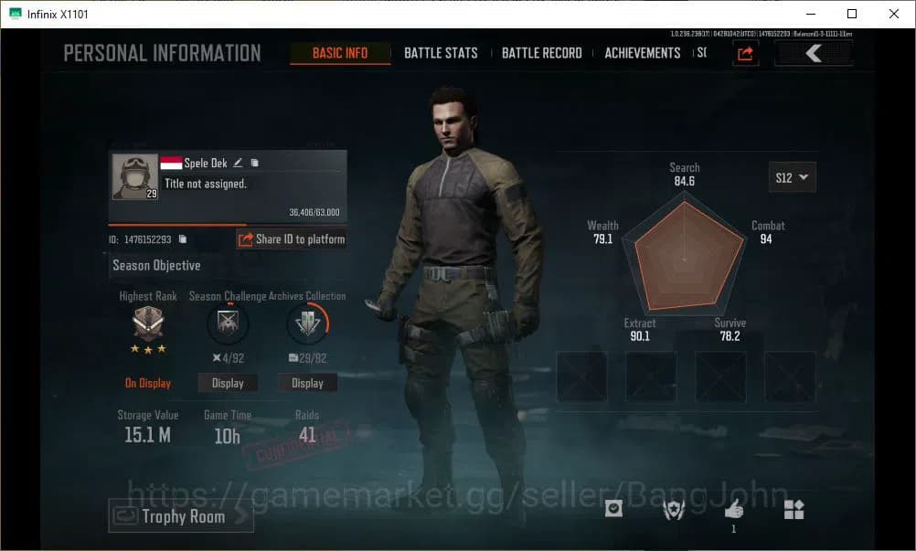 Arena Breakout Accounts MOBILE Lvl 29 |SV 15,1 M |CV 14 M|MORE SKIN SQUIRE image 1